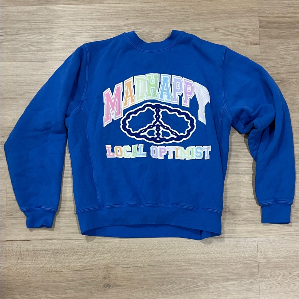 Madhappy Blue Crewneck with Multicolor Logo
